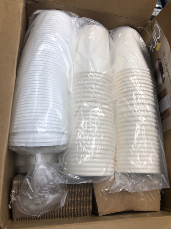 Photo 3 of ***STOCK PHOTO FOR REFERENCE ONLY***
Ginkgo [100 Pack 12 oz Disposable Thickened Paper Coffee Cups with Lids and Sleeves, To Go Hot Coffee Cups for Home, Office, Wedding and Cafes