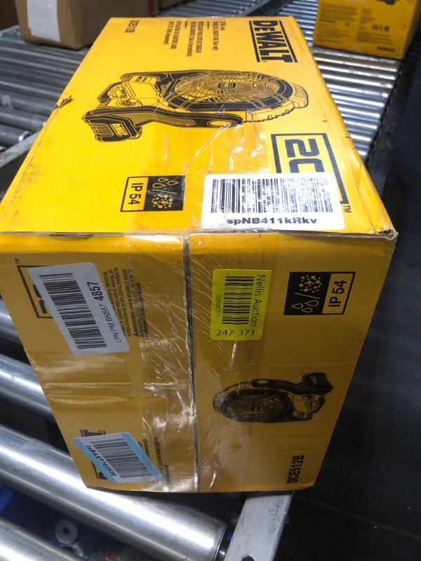 Photo 1 of DEWALT 20V MAX* Jobsite Fan, Tool Only (DCE512B) Jobsite Fan (NEW)