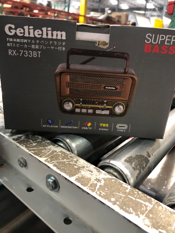 Photo 3 of Gelielim Portable Radio AM FM, Retro Bluetooth 5.3 Speaker, Shortwave Radio Support TF Card/USB, Battery Powered Radio, Gifts Idea for Elder, Retro Vintage Decor for Home