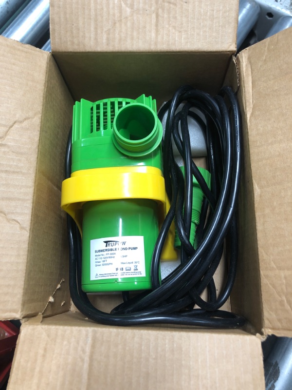 Photo 1 of 1/3HP 3200GPH Electric Aquarium Submersible Pond Filter Pump for Fish Tank Garden Fountain Waterfall Koi Salt Fresh Water Hydroponic Systems