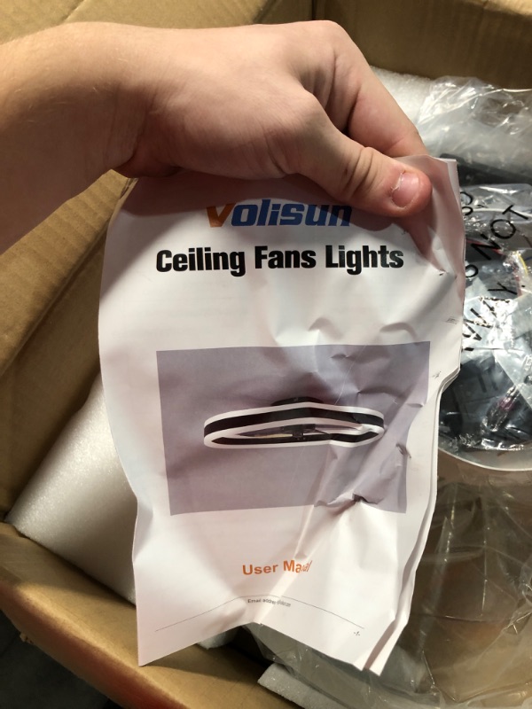 Photo 4 of VOLISUN Fandelier Ceiling Fans with Lights and Remote, 15.7in