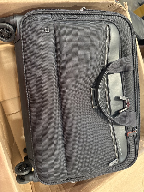 Photo 2 of **NOT EXACT SAME AS STOCK PHOTO // SEE PHOTOS** Briggs & Riley Baseline, Black, Carry-On Work Rolling Briefcase Spinner Bag
