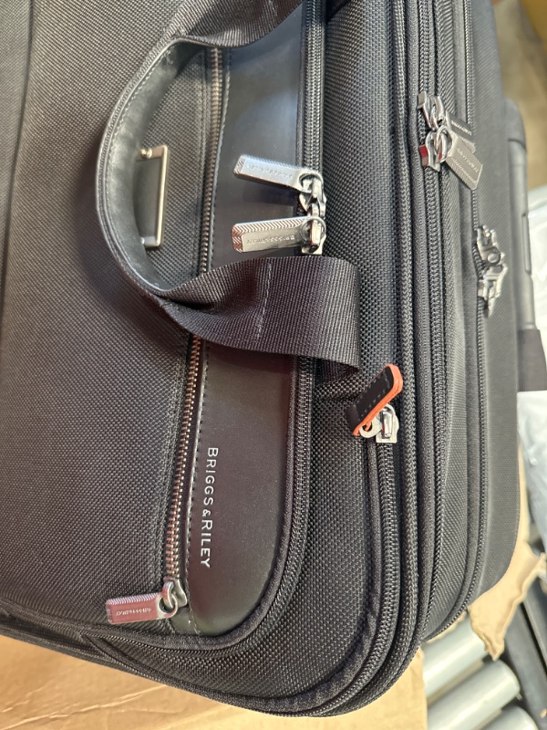 Photo 3 of **NOT EXACT SAME AS STOCK PHOTO // SEE PHOTOS** Briggs & Riley Baseline, Black, Carry-On Work Rolling Briefcase Spinner Bag
