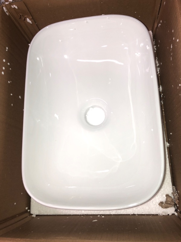 Photo 2 of (READ FULL POST) 14.5'' x 10'' Bathroom Small Vessel Sink Above Counter White Porcelain Ceramic Sink Bowl Small Vanity Sink Lavatory Wash Basin 14.5x10x4.5inch White