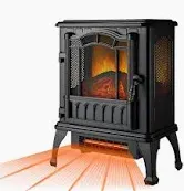 Photo 1 of **MINOR DAMAGE** READ NOTES**
Airchoice Electric Fireplace Heater, Infrared Space Heater with 3s Fast Heating, 1500W 750W 2 Modes, 
