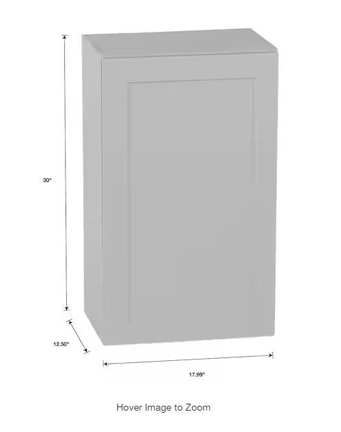 Photo 5 of (READ FULL POST) Cambridge Gray Shaker Assembled Wall Kitchen Cabinet (18 in. W X 12.5 in. D X 31 in. H)
