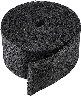 Photo 1 of 140" x 5.5" Rubber Mulch Roll for Landscaping-Permanent Garden Mulch Barrier-Recycled Rubber Mulch Mat Roll for Plants, Vegetables, and Flowers (Black)