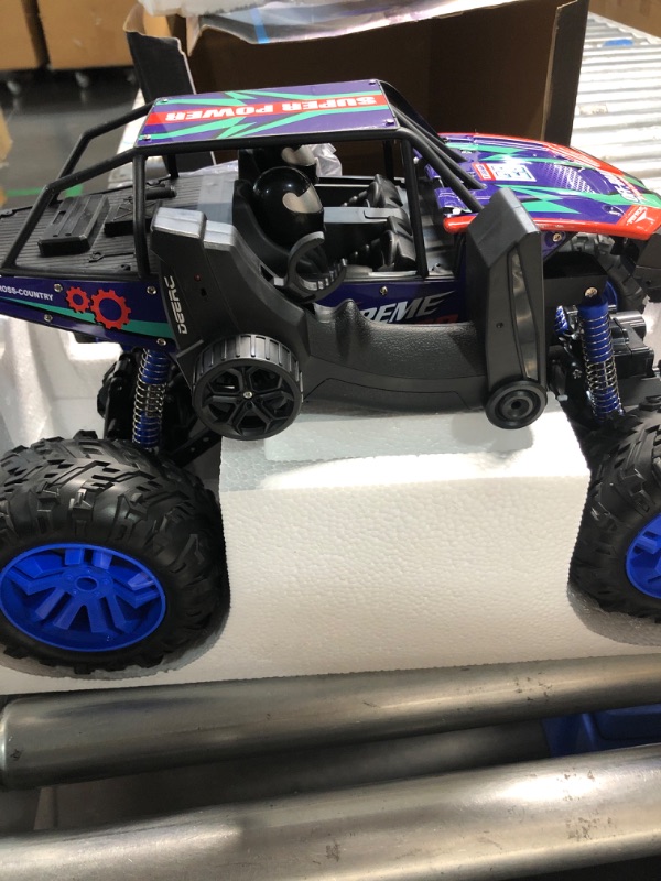 Photo 3 of ***(MISSING BATTERY/ MINOR DAMAGE TO REMOTE/ SEE NOTE) ***
DE60 Large 1:8 Scale Upgraded RC Cars Remote Control Car for Adults Boys, Off Road Monster Truck with Realistic Sound, 2.4Ghz 4WD Rock Crawler Toy All Terrain Climbing, 2 Batteries for 80 Min Play