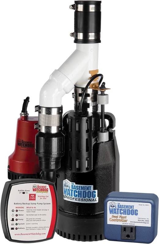 Photo 1 of ***PARTS ONLY,NON-REFUNDABLE***THE BASEMENT WATCHDOG Combo Model CITE-33 1/3 HP Primary and Battery Backup Sump Pump System with 24 Hour a Day Monitoring Controller