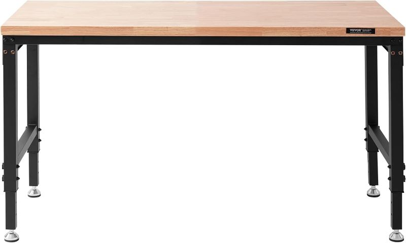 Photo 1 of *****STOCK IMAGE FOR SAMPLE*******SEE NOTES**
Work Bench, 48" Adjustable Height Work Table, Heavy Duty Oak Wood Workbench, Garage Work Bench Table, 2000 LBS Load Garage Workbench with Power Outlet for Garage/Kitchen/Home/Office 48×23.6"