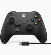 Photo 1 of **read notes** Xbox Core Wireless Gaming Controller + USB-C® Cable – Carbon Black – Xbox Series X|S, Xbox One, Windows PC, Android, and iOS
