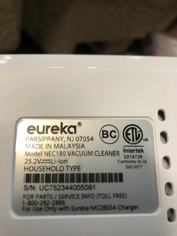 Photo 5 of (used)(see all images)Eureka NEC280TL RapidClean Pro Cordless Cleaner for Hard Floors, Lightweight Vacuum LED Headlights