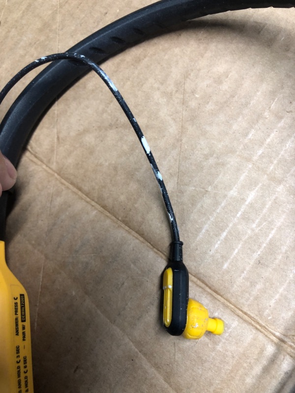 Photo 4 of (READ FULL POST) DEWALT Wireless Bluetooth Neckband Headphones — Neckband Earphones with 15H Playtime — Noise-Isolating Wireless Earbuds — Jobsite Pro Built-in Mic for Crystal-Clear Calls Yellow and Black