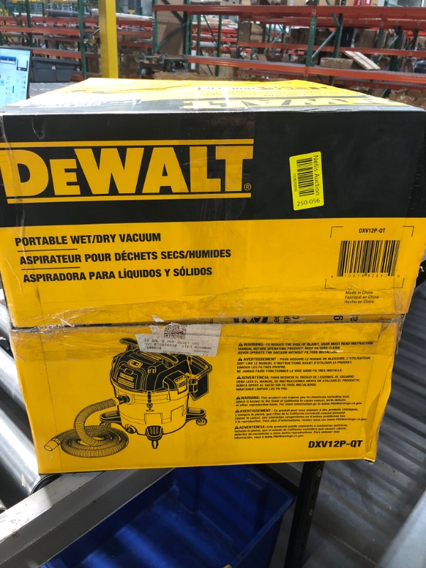 Photo 3 of ***READ NOTES***
DEWALT Stealthsonic Quiet 12-Gallons 5.5-HP Corded Wet/Dry Shop Vacuum with Accessories Included