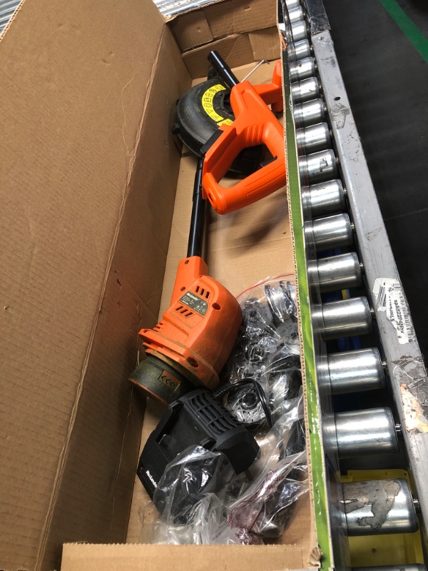 Photo 3 of ***USED - MISSING PARTS, INCLUDING BATTERIES, TRIMMER STRING, AND CHARGER - SEE PICTURES***
MAXLANDER String Trimmer/Edger 10 inch with 2 PCS 2.0Ah Batteries, 20V Cordless Wacker with 1 PCS Quick Charger & 6 PCS Replacement Spool Trimmer Lines, Lightweigh