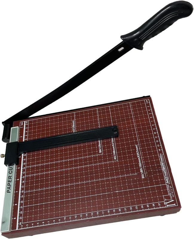 Photo 1 of Desktop Paper Cutter, Manual Efficient Practical A5 Paper Cutting Tool Accurate Cutting for Office (Wood)