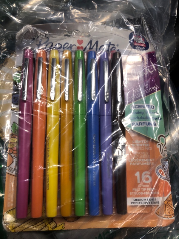 Photo 3 of Paper Mate Flair, Scented Felt Tip Pens, Assorted Sunday Brunch Scents and Colors, 0.7mm, 16 Count