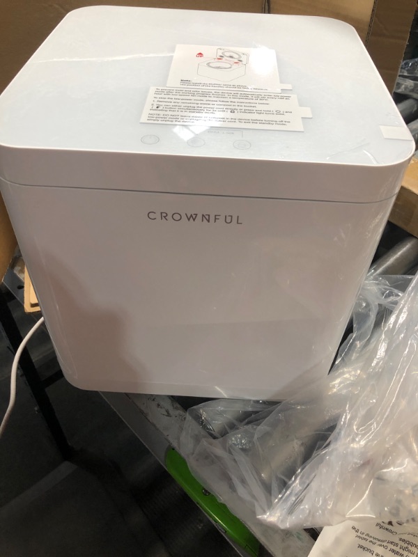 Photo 3 of (parts only)(no returns)
(does not turn on) 
CROWNFUL Smart Waste Kitchen Composter with 3.3L Capacity & CROWNFUL Mini Waffle Maker Machine, 4" Portable Small Compact Design