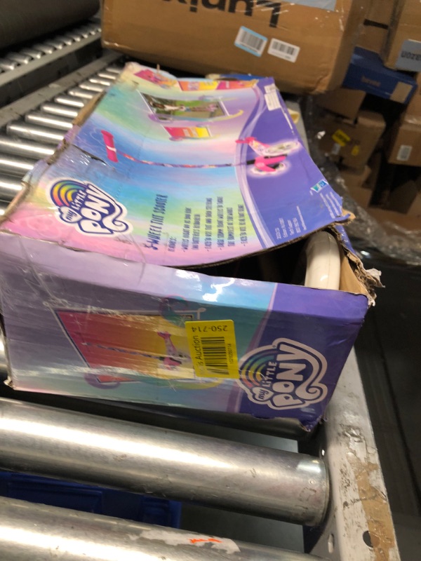 Photo 1 of My Little Pony Self Balancing Kick Scooter with Light Up Wheels, Extra Wide Deck, 3 Wheel Platform, Foot Activated Brake, 75 lbs Limit, Kids & Toddlers Girls or Boys, for Ages 3 and Up