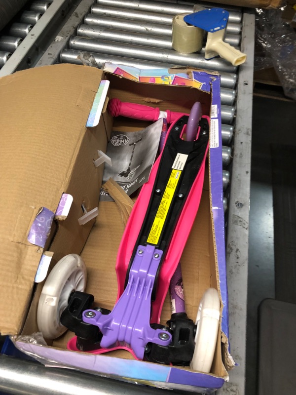 Photo 1 of My Little Pony Self Balancing Kick Scooter with Light Up Wheels, Extra Wide Deck, 3 Wheel Platform, Foot Activated Brake, 75 lbs Limit, Kids & Toddlers Girls or Boys, for Ages 3 and Up