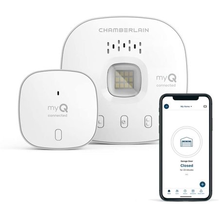 Photo 1 of **READ NOTES**Myq Chamberlain Smart Garage Control - Wireless Garage Hub and Sensor with Wifi & Bluetooth - Smartphone Controlled, Myq-G0401-Es, White
