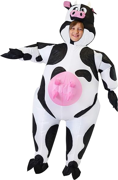 Photo 1 of Spooktacular Creations Inflatable Costume Air Blow-up Deluxe Halloween Cow Costume - Child (7-10 Yrs)