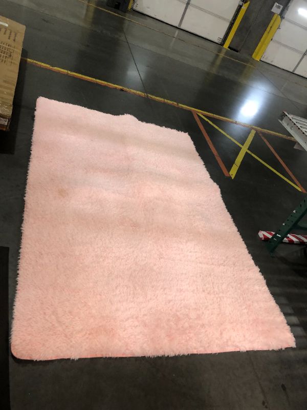 Photo 2 of ***USED - DIRTY - NO PACKAGING***
DweIke Fluffy Shaggy Area Rug, Pink Plush Rugs for Living Room Bedroom, Soft Carpets for Kids Girls Boys Room, Extra Large Fuzzy Rug, Upgrade Non-Slip Rugs, 6 ft X 9 ft, Pink