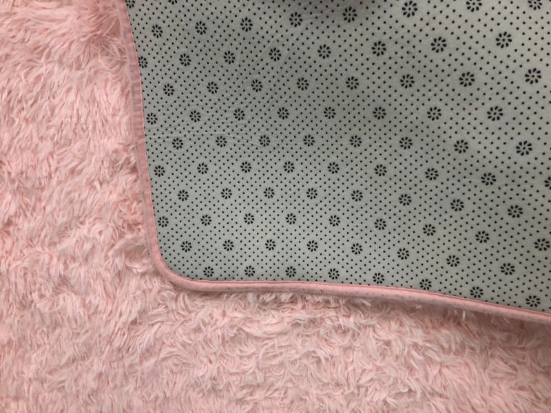 Photo 4 of Ciicool Pink Fur Rug Fluffy Rug, Small Faux Fur Rugs for Bedroom, Washable Faux Sheepskin Rug 