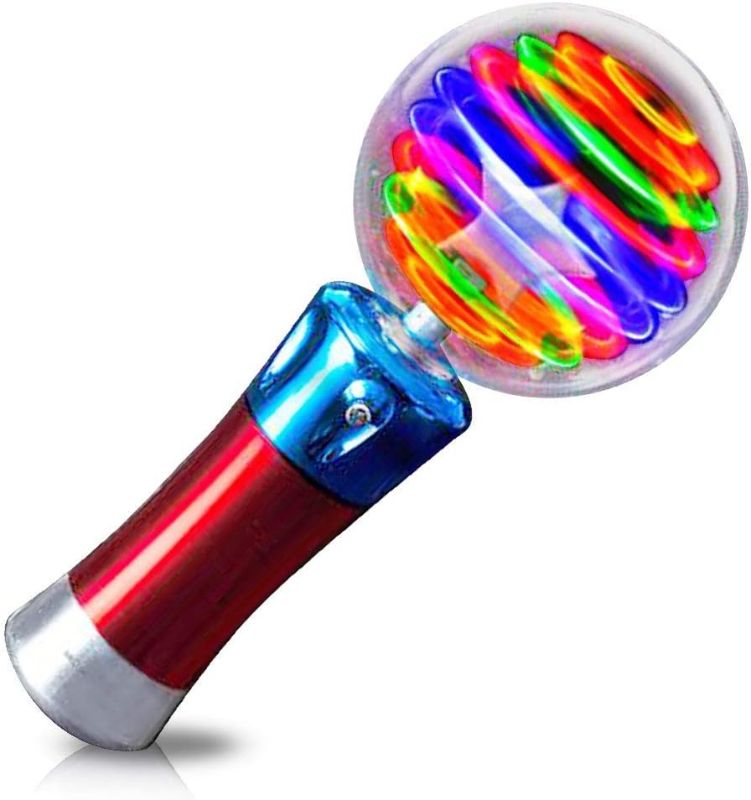 Photo 1 of ArtCreativity Light Up Magic Ball Toy Wand for Kids - Flashing LED Wand for Boys and Girls - Spinning Lights and Colors - Fun Gift, Entertainment for Parties and Autism Sensory Rooms, Classroom Prizes