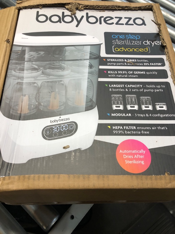 Photo 2 of Baby Brezza Baby Bottle Sterilizer and Dryer Advanced – Electric Steam Sterilization Machine – Universal Sterilizing for All Bottles: Plastic + Glass + Pacifiers + Breast Pump Parts - HEPA Filtration