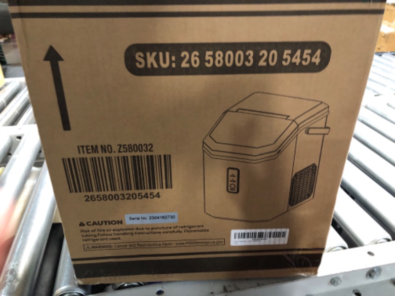 Photo 1 of AGLUCKY Nugget Ice Maker Countertop, Portable Pebble Ice Maker Machine with Handle, 35lbs/24H, One-Click Operation,Pellet Ice Maker for Home/Kitchen/Office(Black) 35lbs/Day Abs Black 1