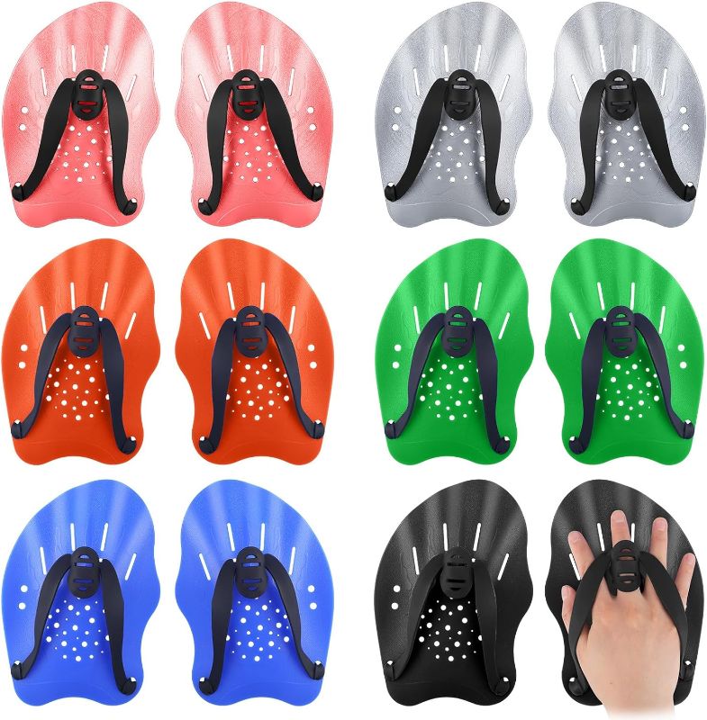 Photo 1 of 
Liliful 6 Pairs Swim Paddles Hand Swim Training Hand Paddles with Adjustable Straps for Lap Swimming Exercise Equipment Accessories Swimming Paddles for...