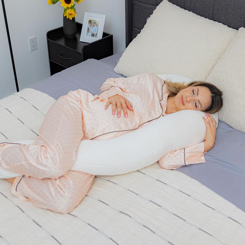 Photo 1 of (STOCK PHOTO FOR SAMPLE ONLY) - Contour Swan Body Pillow w/Pillowcase & Mesh Laundry Bag - As Seen on TV