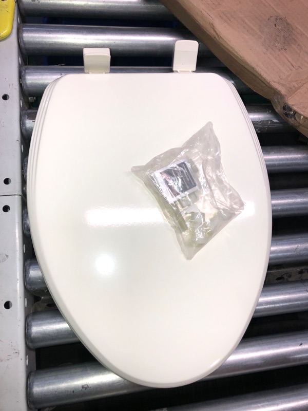 Photo 2 of (NON-REFUNDABLE) BEMIS 1600E4 346 Ashland Toilet Seat with Slow Close, Never Loosens and Provide the Perfect Fit, ELONGATED, Enameled Wood, Biscuit/Linen