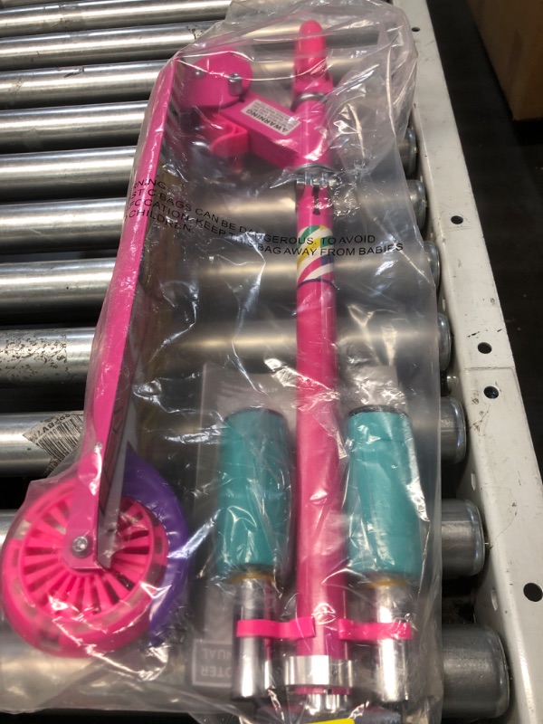 Photo 2 of Barbie Light-up Kick Scooter, 120 mm Front and Back PVC Wheels, Pink