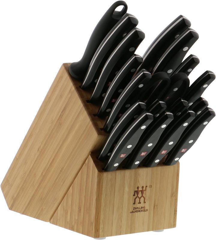 Photo 1 of **READ NOTES**ZWILLING Twin Signature Knife Block Set, 19-pc, Light Brown