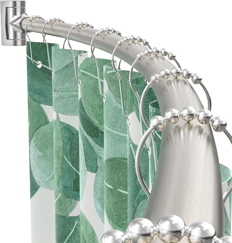 Photo 1 of **NONREFUNDABLE**FOR PARTS OR REPAIR**SEE NOTES**
PrettyHome Adjustable Arched Curved Shower Curtain Rod Rustproof Expandable Aluminum Metal Shower Rod 38-72 Inches Telescoping Design Exquisite Customizable for Bathroom,Need To Drill,Brushed Nickel