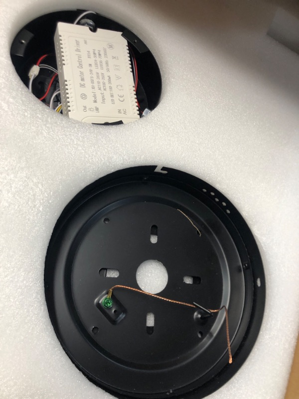 Photo 1 of Asyko Bladeless Ceiling Fan - 22" Low Profile Flush Mount Ceiling Fans with Remote and Reversible, 6-Speed and Stepless Dimming, Modern Enclosed Ceiling Fan Light for Bedroom, Kitchen, Etc…… Black-2