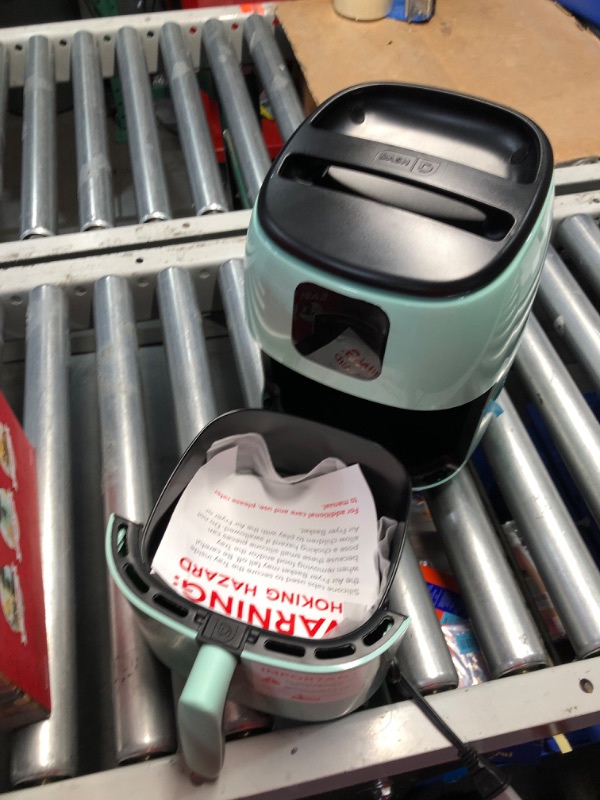 Photo 1 of ***USED - LIKELY MISSING PARTS - UNABLE TO VERIFY FUNCITONALITY***
DASH Tasti-Crisp™ Electric Air Fryer Oven, 2.6 Qt., Aqua – Compact Air Fryer for Healthier Food in Minutes, Ideal for Small Spaces - Auto Shut Off, Digital, 1000-Watt