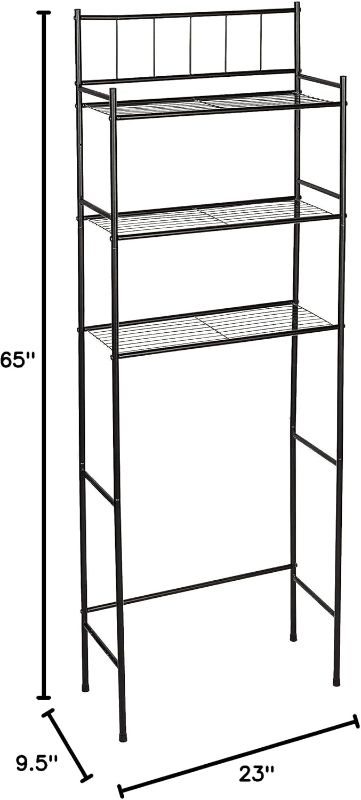 Photo 4 of (READ FULL POST) Honey-Can-Do 3 tier Over-The-Toilet Space Saver Shelving Unit, Black BTH-09022 Black
