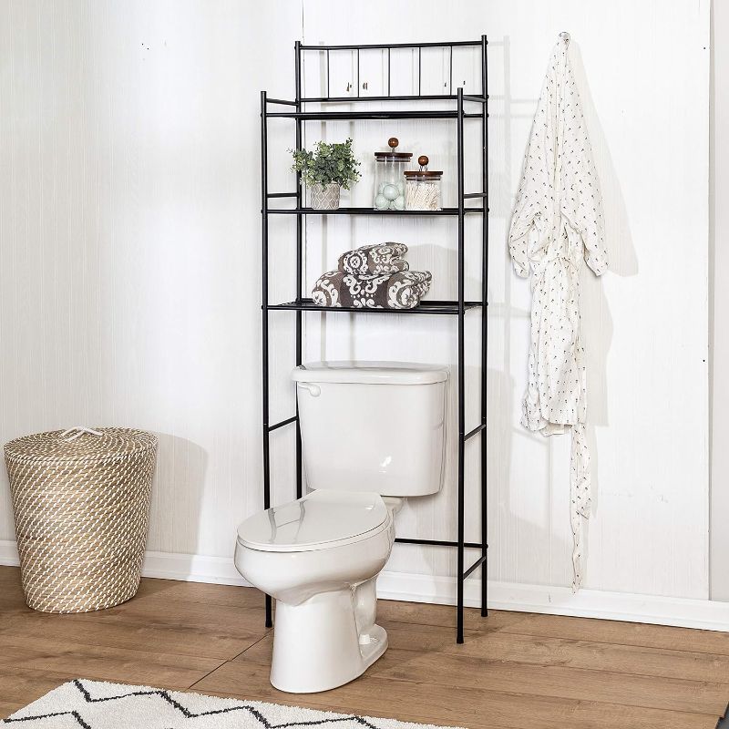 Photo 1 of (READ FULL POST) Honey-Can-Do 3 tier Over-The-Toilet Space Saver Shelving Unit, Black BTH-09022 Black
