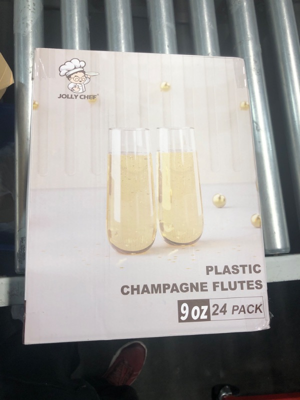 Photo 1 of jolly chefs plastic champagne flutes 24 pack 