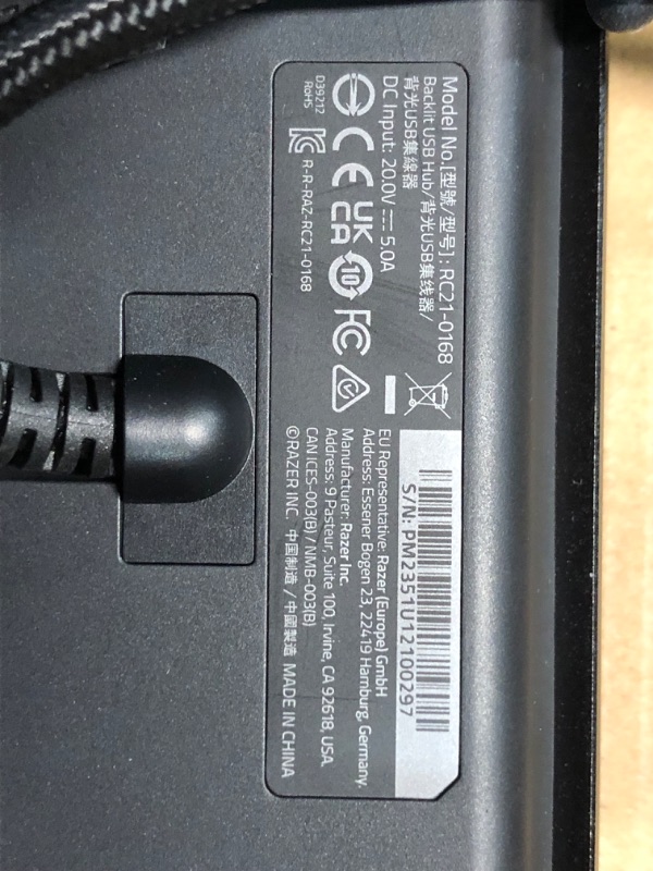 Photo 4 of ***USED - LIKELY MISSING PARTS - UNABLE TO VERIFY FUNCITONALITY***
Razer Laptop Stand Chroma V2: USB C Hub with 4K HDMI, 2 USB 3.1, PD 100W - Ergonomic Design - Anodized Aluminum Construction - Customizable Chroma RGB Lighting - Matte Black