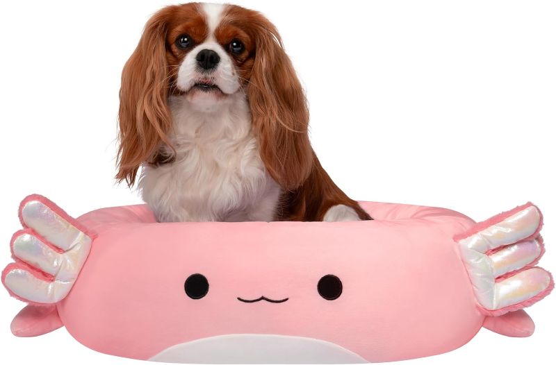 Photo 1 of Squishmallows Original 24-Inch Archie The Axolotl Pet Bed - Medium Ultrasoft Official Plush Pet Bed for Dogs and Cats
