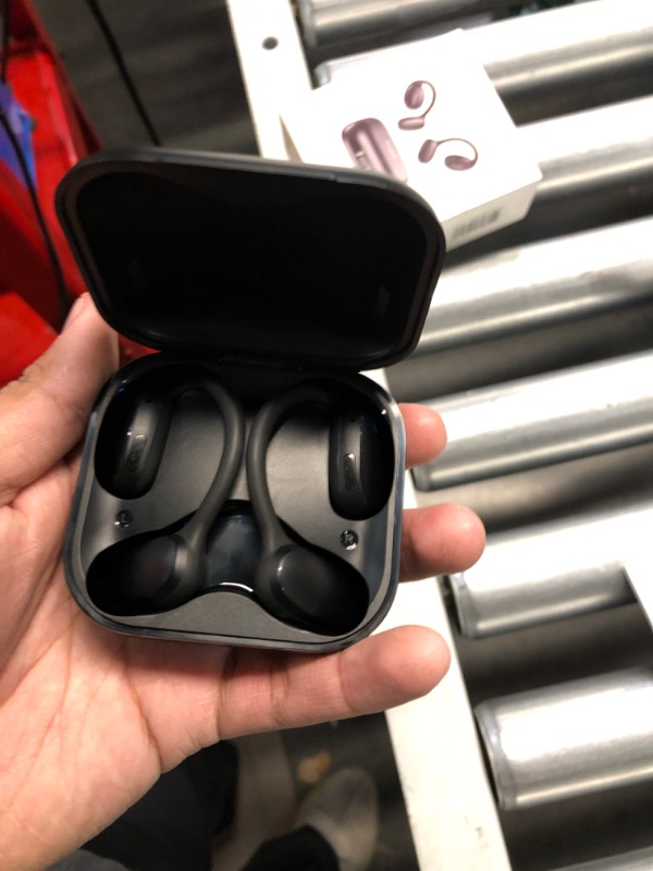 Photo 1 of TOZO OpenEgo True Wireless Open Ear Headphone,5.3 Bluetooth Sport Earbuds with Earhooks for Long Time Playback with Digital Display, Dual Mic Clear Call Sweat-Proof for Running Workout Black
