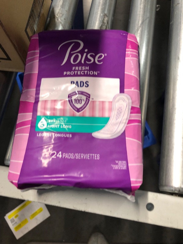 Photo 3 of Poise Incontinence Pads & Postpartum Incontinence Pads, 3 Drop Light Absorbency, Long Length, 96 Count (4 Packs of 24), Packaging May Vary
