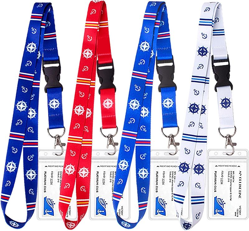 Photo 1 of Cruise Lanyard for Ship Cards, 4 Pack Waterproof Cruise Lanyard 
