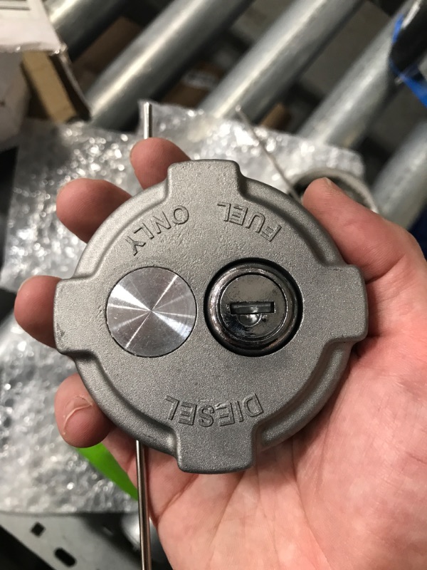 Photo 3 of (READ FULL POST) 2 3/8" Locking Diesel Fuel Cap Compatible with 2002 and Up Freightliner M2 Small Semi Box Trucks, Replace# FTA-C-13, With Rubber Seal Ring Safety Chain and 2 Keys
