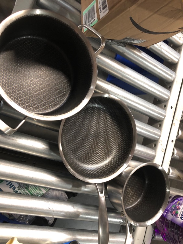 Photo 1 of ***USED - DAMAGED - HANDLE BROKEN - SEE PICTURES***Pots and Pans, Stainless Steel Pots And Pans Set of 3