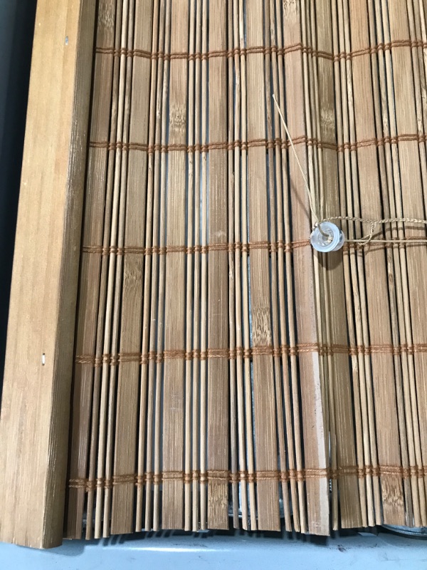 Photo 3 of (NON-REFUNDABLE) **STOCK IMAGE IS A REFERENCE ONLY**  Light-Filtering Cord-Free Bamboo Reed Roll-Up Blind Shades